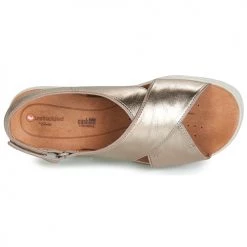 Chaussures Femme Sandales et Nu-pieds Clarks UN KARELY SUN Doré -Sandales Soldes Boutique 10143074 500 F
