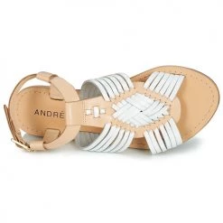 Chaussures Femme Sandales et Nu-pieds André NIRVANA Blanc 11 Chaussures Femme Sandales et Nu-pieds André NIRVANA Blanc -Sandales Soldes Boutique 10608987 500 F