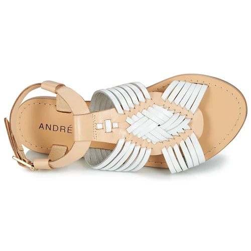 Chaussures Femme Sandales et Nu-pieds André NIRVANA Blanc 6 Chaussures Femme Sandales et Nu-pieds André NIRVANA Blanc – Image 6