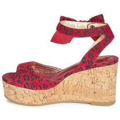 Chaussures Femme Sandales et Nu-pieds Lola Ramona NINA Rouge / Noir -Sandales Soldes Boutique 10714291 500 D