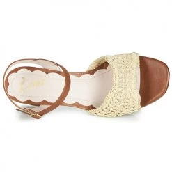 Chaussures Femme Sandales et Nu-pieds Miss L'Fire MIRO Marron -Sandales Soldes Boutique 10862297 500 F