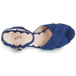 Chaussures Femme Sandales et Nu-pieds Miss L'Fire BEATRIZ Bleu -Sandales Soldes Boutique 10862301 500 F