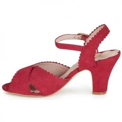 Chaussures Femme Sandales et Nu-pieds Miss L'Fire BEATRIZ Rouge -Sandales Soldes Boutique 10862302 500 D