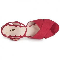 Chaussures Femme Sandales et Nu-pieds Miss L'Fire BEATRIZ Rouge -Sandales Soldes Boutique 10862302 500 F