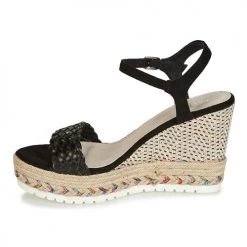 Chaussures Femme Sandales et Nu-pieds Cassis Côte d'Azur CASSANDRA Noir -Sandales Soldes Boutique 11088076 500 D