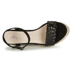 Chaussures Femme Sandales et Nu-pieds Cassis Côte d'Azur CASSANDRA Noir -Sandales Soldes Boutique 11088076 500 F