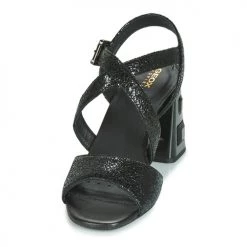 Chaussures Femme Sandales et Nu-pieds Geox D SEYLA S. HIGH PLUS Noir -Sandales Soldes Boutique 11332211 500 C