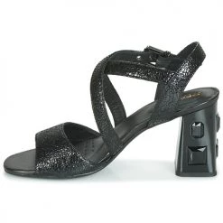 Chaussures Femme Sandales et Nu-pieds Geox D SEYLA S. HIGH PLUS Noir -Sandales Soldes Boutique 11332211 500 D