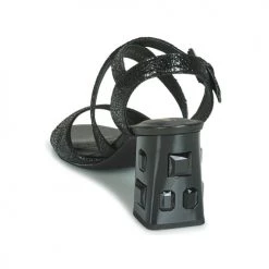 Chaussures Femme Sandales et Nu-pieds Geox D SEYLA S. HIGH PLUS Noir -Sandales Soldes Boutique 11332211 500 E