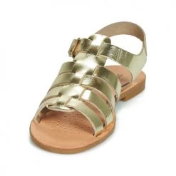 Chaussures Fille Sandales et Nu-pieds Geox J SANDAL VIOLETTE GI Doré -Sandales Soldes Boutique 11333024 500 C