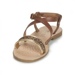 Chaussures Fille Sandales et Nu-pieds Geox J SANDAL VIOLETTE GI Marron -Sandales Soldes Boutique 11333028 500 C