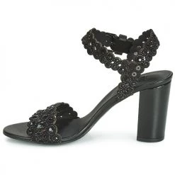 Chaussures Femme Sandales et Nu-pieds Mimmu 567Z14 Noir -Sandales Soldes Boutique 11338012 500 D