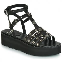 Chaussures Femme Sandales et Nu-pieds Fru.it 5433-476 Noir / Clou