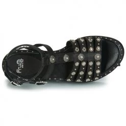 Chaussures Femme Sandales et Nu-pieds Fru.it 5433-476 Noir / Clou -Sandales Soldes Boutique 11348772 500 F