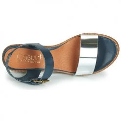 Chaussures Femme Sandales et Nu-pieds Casual Attitude JALAYEVE Bleu / Argenté -Sandales Soldes Boutique 11914520 500 F