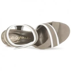 Chaussures Femme Sandales et Nu-pieds Espace GENIEVRE Gris / Blanc -Sandales Soldes Boutique 120269 500 F