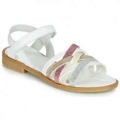 Chaussures Fille Sandales et Nu-pieds Citrouille et Compagnie JARILOU Blanc