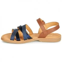 Chaussures Fille Sandales et Nu-pieds Citrouille et Compagnie JARDINA Marine / Camel -Sandales Soldes Boutique 12100806 500 D