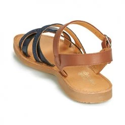 Chaussures Fille Sandales et Nu-pieds Citrouille et Compagnie JARDINA Marine / Camel -Sandales Soldes Boutique 12100806 500 E