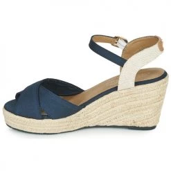Chaussures Femme Sandales et Nu-pieds Tom Tailor PEJI Marine -Sandales Soldes Boutique 12157694 500 D