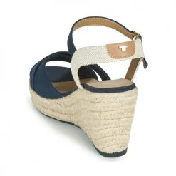 Chaussures Femme Sandales et Nu-pieds Tom Tailor PEJI Marine -Sandales Soldes Boutique 12157694 500 E
