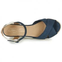 Chaussures Femme Sandales et Nu-pieds Tom Tailor PEJI Marine -Sandales Soldes Boutique 12157694 500 F