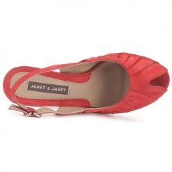 Chaussures Femme Sandales et Nu-pieds Janet&Janet PEONIA PLISA Rouge -Sandales Soldes Boutique 122154 500 F