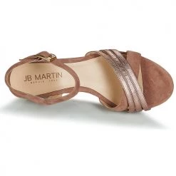 Chaussures Femme Sandales et Nu-pieds JB Martin QUOLIDAYS Camel -Sandales Soldes Boutique 12270431 500 F