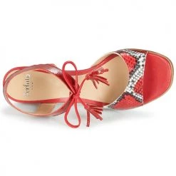 Chaussures Femme Sandales et Nu-pieds Perlato RUBY Rouge -Sandales Soldes Boutique 12397362 500 F