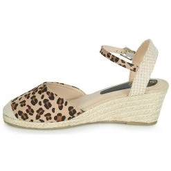 Chaussures Femme Sandales et Nu-pieds Spot on F2274 Léopard -Sandales Soldes Boutique 12398795 500 D