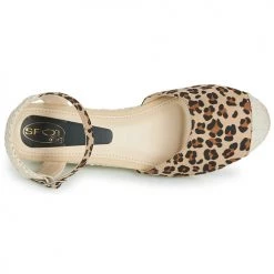 Chaussures Femme Sandales et Nu-pieds Spot on F2274 Léopard -Sandales Soldes Boutique 12398795 500 F