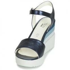 Chaussures Femme Sandales et Nu-pieds Stonefly ELY 7 LAMINATED LTH Bleu -Sandales Soldes Boutique 12398810 500 C