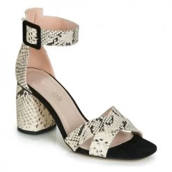 Chaussures Femme Sandales et Nu-pieds Fericelli JEZI Blanc / Noir