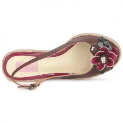 Chaussures Femme Sandales et Nu-pieds C.Petula GLORIA Marron / Fuchsia -Sandales Soldes Boutique 126135 500 F