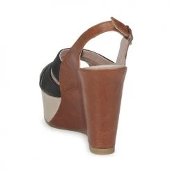 Chaussures Femme Sandales et Nu-pieds Paco Gil RITMO SELV Camel / Noir -Sandales Soldes Boutique 127921 500 E