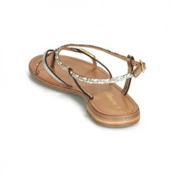 Chaussures Femme Sandales et Nu-pieds Les Tropéziennes par M Belarbi MONATRES Blanc / Doré -Sandales Soldes Boutique 12851509 500 E