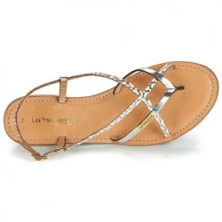 Chaussures Femme Sandales et Nu-pieds Les Tropéziennes par M Belarbi MONATRES Blanc / Doré -Sandales Soldes Boutique 12851509 500 F