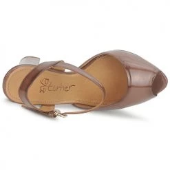 Chaussures Femme Sandales et Nu-pieds Eva Turner ERSILIA Marron -Sandales Soldes Boutique 128854 500 F