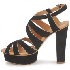Chaussures Femme Sandales et Nu-pieds Eva Turner LIVIA Noir -Sandales Soldes Boutique 128861 500 D