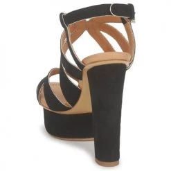 Chaussures Femme Sandales et Nu-pieds Eva Turner LIVIA Noir -Sandales Soldes Boutique 128861 500 E