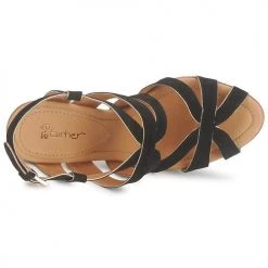 Chaussures Femme Sandales et Nu-pieds Eva Turner LIVIA Noir -Sandales Soldes Boutique 128861 500 F