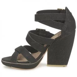 Chaussures Femme Sandales et Nu-pieds Feud WASP Noir -Sandales Soldes Boutique 129255 500 D