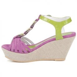 Chaussures Femme Sandales et Nu-pieds Regard RAFAZA Violine / Vert -Sandales Soldes Boutique 130914 500 D