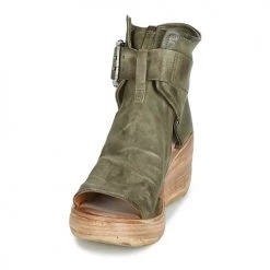 Chaussures Femme Sandales et Nu-pieds Airstep / A.S.98 NOA BUCKLE Kaki -Sandales Soldes Boutique 13203897 500 C