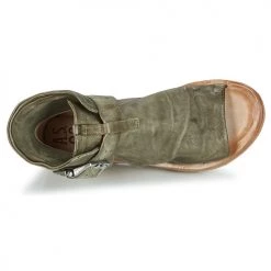 Chaussures Femme Sandales et Nu-pieds Airstep / A.S.98 NOA BUCKLE Kaki -Sandales Soldes Boutique 13203897 500 F