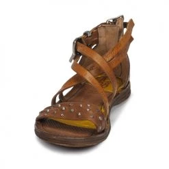 Chaussures Femme Sandales et Nu-pieds Airstep / A.S.98 RAMOS CLOU Camel -Sandales Soldes Boutique 13203925 500 C