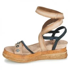 Chaussures Femme Sandales et Nu-pieds Airstep / A.S.98 LAGOS Beige / Noir -Sandales Soldes Boutique 13203929 500 D