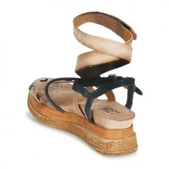 Chaussures Femme Sandales et Nu-pieds Airstep / A.S.98 LAGOS Beige / Noir -Sandales Soldes Boutique 13203929 500 E