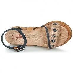 Chaussures Femme Sandales et Nu-pieds Airstep / A.S.98 LAGOS Beige / Noir -Sandales Soldes Boutique 13203929 500 F