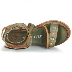 Chaussures Femme Sandales et Nu-pieds Airstep / A.S.98 LAGOS Kaki -Sandales Soldes Boutique 13203931 500 F